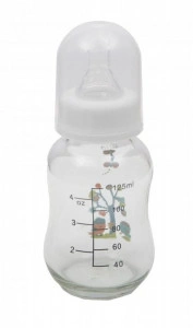 Biberon-din-sticla-cu-capac-Cangaroo-Hello-0-luni+-120-ml-4-masuri-sistem-anti-colici-tetina-lapte-Alb_1