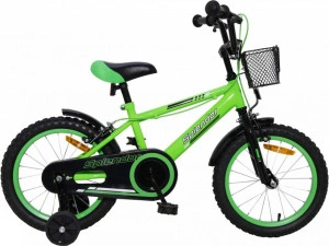 Bicicleta-pentru-copii-NOVOKIDS-Splend'Or-Boom-Edition-Cosulet-Roti-18-inch-Max-45-kg-Cadru-otel-Roti-ajutatoare-Ghidon-reglabil-Verde