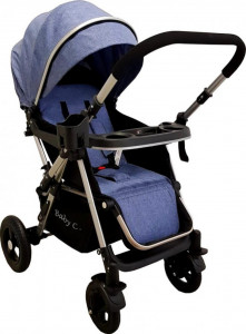 Carucior-nou-nascuti-2-in-1-BABY-CARE-PRO-511-Cadru-aluminiu-Maner-reversibil-Spatar-reglabil-in-5-trepte-Amortizoare-Frana-picior-Pliabil-Albastru-Jeans_3