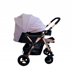 Carucior-nou-nascuti-2-in-1-BABY-CARE-PRO-511-Cu-geanta-bebe-inclusa-Cadru-aluminiu-Maner-reversibil-Spatar-reglabil-in-5-trepte-Amortizoare-Plasa-insecte-Frana-picior-Pliabil-Gri_3