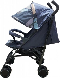 Carucior sport tip umbrela Baby Care™ PRO 803 Camouflage, Spatar reglabil in 7 trepte, pozitie somn, Amortizoare, Frana picior,Pliabil, Albastru Aqua