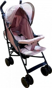 Carucior-sport-tip-umbrela-Baby-Care-PRO-803B-Spatar-reglabil-in-7-trepte-Pozitie-somn-Amortizoare-Frana-picior-Pliabil-Beige-cu-Imprimeu