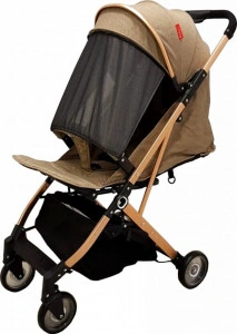 Carucior-sport-ultracompact-pentru-copii-BABY-CARE-PRO-A320-Transformabil-in-troller-Spatar-reglabil-in-3-trepte-Pozitie-somn-Roti-transparente-Plasa-insecte-incorporata-Maron_1