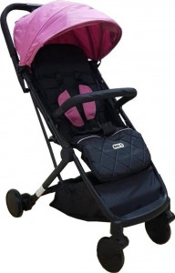 Carucior sport ultracompact pentru copii Baby Care™ PRO S108, Transformabil in troller, Spatar reglabil in 3 trepte, Roti cu rulment, Frana picior,Pliabil , Roz