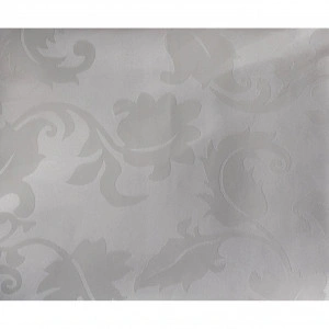 Fata de masa din Brocart (matase) cu motive florale XXL CASA GINO ,ALB SI CREM,160X210, masa 8 persoane