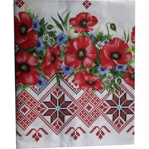 Fata de masa MOTIVE TRADITIONALE SI MACI XXL CASA GINO® , bumbac 100%, 150X350, masa 12 persoane