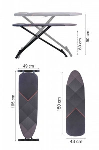 Masa-de-calcat-Premium-Harbinger-Alfboard-Pentru-fier-si-statie-de-calcat-Suprafata-de-calcare-43X150-cm-Inaltime-ajustabila-60-90-cm-Monobloc-Bumbac-100%-Prelungitor-incorporat-Multicolor_2