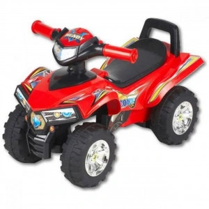 Masinuta cu Functie de Trotineta Fara Pedale Pentru Copii NOVOKIDS™ ATV Rider, Maxim 27 Kg, Cu Melodii, Sezut comfortabil, ROSU