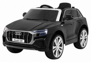 Masinuta Electrica cu acumulator pentru copii NOVOKIDS™ Audi Q8 Lift , Roti din Cauciuc EVA, 3-8 ani , Usi cu deschidere , Baterie12V, 2 Viteze, lungime 109 cm, 2 motoare 390 W, Negru