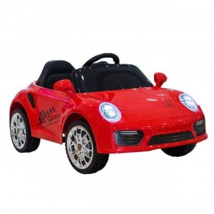 Masinuta Electrica cu acumulator pentru copii NOVOKIDS™ Beetle Mini Car, Cu telecomanda, Melodii si lumini, Max 30 kg, Usi cu deschidere, 2 Viteze, Lungime 105 cm, MP3, Rosu