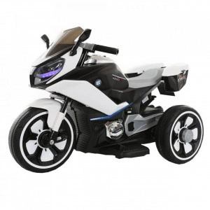 Motocicleta-Electrica-cu-Acumulator-Pentru-Copii-NOVOKIDS-Cairo-Motor-3-8-ani-max-30-kg-Functie-Bluetooth-Cu-Sunete-si-Melodii-3-Roti-Volum-reglabil-Alb-cu-Negru