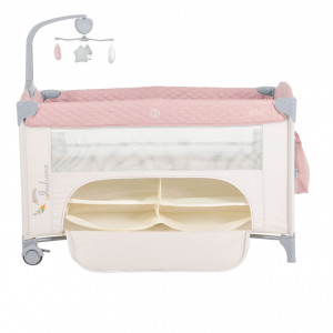 Patut-pliant-transformabil-in-tarc-copii-NOVOKIDS-Indiana-NEST-62X125-cm-2-Niveluri-Jucarie-Carusel-muzical-Fermoar-acces-lateral-Geanta-bebe-Roz_2