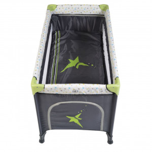 Patut-pliant-transformabil-in-tarc-copii-NOVOKIDS-Little-Star-NEST-60X120-cm-2-Niveluri-Pliabil-Cu-geanta-transport-inclusa-Fermoar-acces-lateral-Verde-cu-Gri_2