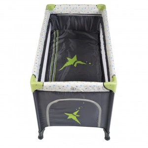 Patut-pliant-transformabil-in-tarc-copii-NOVOKIDS-Little-Star-NEST-60X120-cm-2-Niveluri-Pliabil-Cu-geanta-transport-inclusa-Fermoar-acces-lateral-Verde-cu-Gri_2