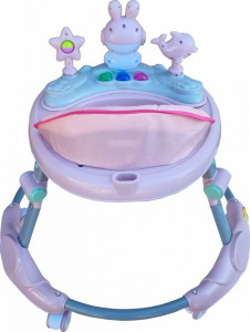 Premergator-reglabil-in-6-trepte-de-inaltime-NOVOKIDS-Happy-Bunny-Cu-melodii-si-lumini-Pliabil-Max-20-kg-Roti-silentioase-Model-Iepuras-Roz_2