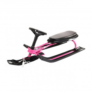 Saniuta-pentru-copii-tip-bob-NOVOKIDS-Snow-Rider-maxim-50-kg-cadru-metalic-scaun-moale-dimensiuni-80X60X40-cm-amortizor-fata-cu-cordelina-de-tras-Roz_1