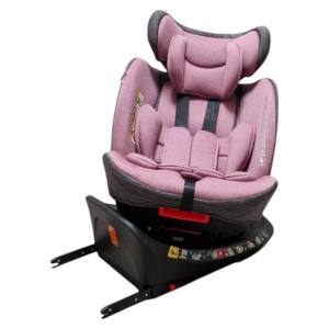 Scaun Auto cu Isofix Baby Care™ BS10P, Cu rotire 360 grade, Omologare R-129 i-Size, 0-36 kg, Tetiera reglabila, Transformabil in scoica auto, Sistem de prindere in centura de siguranta, Husa detasabila, Mov - Img 2