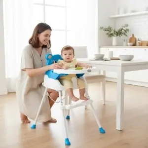 Scaun-de-masa-3-in-1-pentru-copii-si-bebe-NOVOKIDS-Teddy-Bear-transformabil-in-scaunel-copii-functie-inaltator-scaun-2-trepte-de-inaltime-sezut-comfortabil-masuta-detasabila-model-Ursulet-Albastru-2