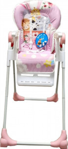 Scaun-de-masa-pentru-copii-si-bebe-Baby-Care-CC-reglabil-in-3-trepte-Pliabil-Centura-de-siguranta-Sezut-comfortabil-Masuta-detasabila-Pozitie-somn-Cosulet-de-depozitare-Model-Animalute-Roz_3