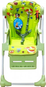 Scaun-de-masa-pentru-copii-si-bebe-Baby-Care-CC-reglabil-in-3-trepte-pliabil-centura-de-siguranta-sezut-comfortabil-masuta-detasabila-pozitie-somn-cosulet-de-depozitare-model-Prietenii-din-Padure-Verde_2