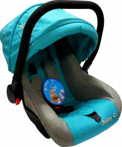 Scoica auto pentru bebelusi Baby Care™ PRO, cos auto, maner reglabil, captuseala comfortabila, Omologare R-129 i-Size, sistem de prindere, maximum 13 kg, Albastru Aqua