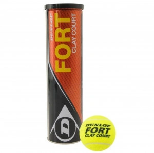 Set 4 mingi de tenis Dunlop™ Fort Clay Court Originals, pentru zgura, cutie inclusa