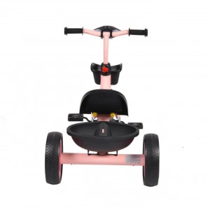 Tricicleta-cu-pedale-NOVOKIDS-Hawk-Trike-Cu-melodii-si-lumini-Doua-cosulete-pentru-jucarii-Max-25-kg-Roti-din-cauciuc-EVA-Cadru-metalic-Far-luminos-Roz_2