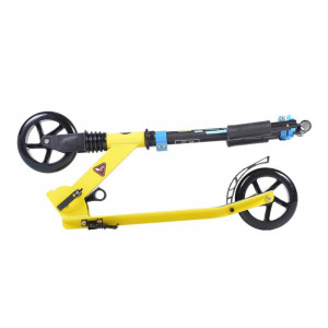 Trotineta-pliabila-NOVOKIDS-Rocket-Challenger-Maxim-100-kg-Inaltime-reglabila-78-86-cm-Suspensie-fata-Diametru-roata-145-mm-Galben-cu-Albastru_4