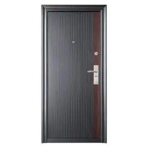 Usa metalica de exterior Novo Doors ND44, de culoare Gri Wenge, cu deschidere pe Stanga