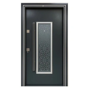 Usa metalica de exterior cu izolatie si vizor Novo Doors NDS1001S, Din compozit, 2 yale, Kit complet, Pentru case