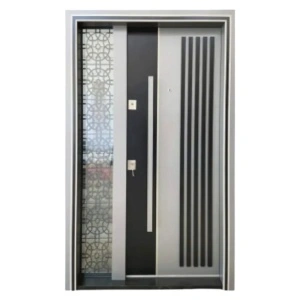 NDS1000_usa_exterior_casa_vila_metalica_dubla_gri deschis_dubla_deschidere dreapta