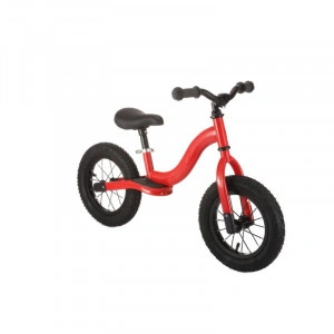 Bicicleta pedagogica fara pedale pentru copii NOVOKIDS™ Splend'Or Balance Bike 120, Cu roti gonflabile din cauciuc de 12" inch, 1-5 ani, Maxim 30 kg, Cadru otel, Roti din spuma cauciucata EVA, Ghidon si sa reglabile pe inaltime, Rosu
