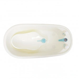 Cadita-ergonomica-pentru-bebelusi-si-copii-NOVOKIDS-Baby-Bubbles-Cu-dispensor-sapun-si-sampon-incluse-Dimensiuni-95x48x88-cm-Alb-cu-Albastru