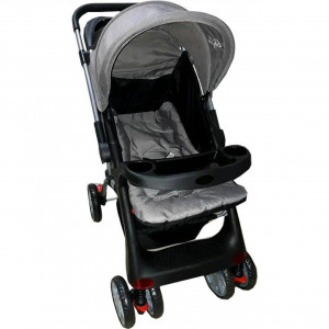 Carucior-nou-nascuti-2-in-1-BABY-CARE-PRO-C18-Maner-reversibil-Spatar-reglabil-in-3-trepte-Amortizoare-Frana-picior-Pliabil-GRI_2