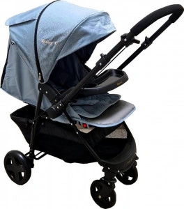 Carucior-nou-nascuti-2-in-1-BABY-CARE-PRO-SK10-Maner-reversibil-Spatar-reglabil-in-3-trepte-Frana-picior-Pliabil-Turquoise