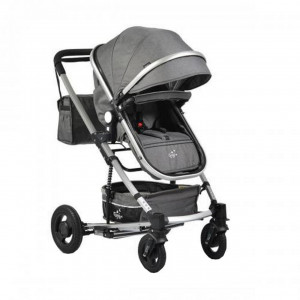 Carucior-nou-nascuti-2-in-1-NOVOKIDS-GIGI-PRO-Cu-geanta-bebe-inclusa-Roti-din-cauciuc-plin-AVE-Cadru-aluminiu-Silver-Maner-reversibil-Spatar-reglabil-in-3-trepte-Amortizoare-Frana-picior-Pliabil-Gri_3