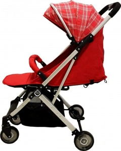 Carucior sport ultracompact pentru copii BABY CARE™ PRO A320, Transformabil in troller, Spatar reglabil in 3 trepte, Pozitie somn , Roti transparente,Plasa insecte incorporata , Rosu