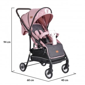 Carucior-sport-ultracompact-pentru-copii-NOVOKIDS-London-PRO-Transformabil-in-troller-Spatar-reglabil-in-3-trepte-Pozitie-somn-Roti-transparente-Roz