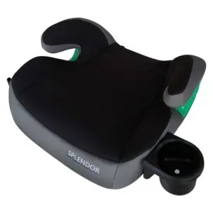 Inaltator auto XXL cu ISOFIX si suport pahar NOVOKIDS Splend'or Edition HF-02, R129 i-Size, 125-150 cm, Negru