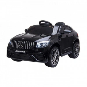 Masinuta Electrica cu acumulator pentru copii NOVOKIDS™ Mercedes GLC 63 AMG , Roti din Cauciuc EVA, 3-8 ani , usi cu deschidere , Baterie12V, 2 Viteze, lungime 115 cm, 2 motoare 390 W, Negru
