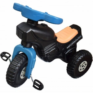 Motocicleta cu pedale pentru copii, Tricicleta cu pedale NOVOKIDS Apacchi, Negru