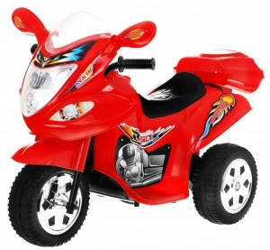 Motocicleta Electrica cu Acumulator Pentru Copii NOVOKIDS™ Moto Classico 88, 3-6 ani, Max 25 kg, Cu Melodii si Lumini, Trotineta Electrica, 3 Roti, Rosu