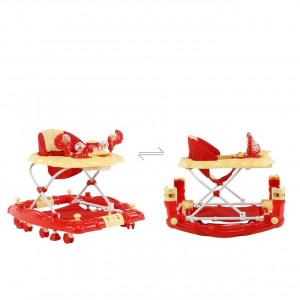 Premergator-cu-sistem-de-balansare-Baby-Care-H914-cu-melodii-functie-balansoar-Ratusca-Rosu_1