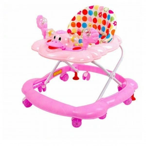 Premergator Reglabil in 3 Trepte NOVOKIDS™ , Ratusca, Pliabil, 8 Roti,Cu Melodii, Roz