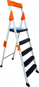 Scara-dubla-pliabila-din-aluminiu-emailat-Harbinger-plianta-maxim-155-kg-trepte-si-platforma-acoperite-cu-plastic-anti-aderent-picioare-stabile-maner-de-inchidere-4+1-trepte_1