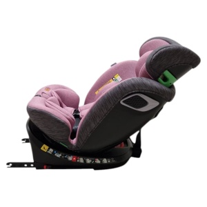 Scaun Auto cu Isofix Baby Care™ BS10P, Cu rotire 360 grade, Omologare R-129 i-Size, 0-36 kg, Tetiera reglabila, Transformabil in scoica auto, Sistem de prindere in centura de siguranta, Husa detasabila, Mov - Img 3