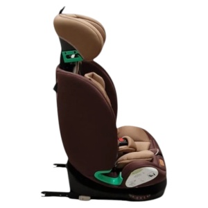 Scaun Auto cu Isofix Baby Care™ HD18, Cu rotire 360 grade, Omologare R-129 i-Size, 0-36 kg, Tetiera reglabila, Transformabil in scoica auto, Sistem de prindere in centura de siguranta, Husa detasabila, Maro Bej - Img 5