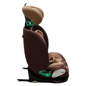 Scaun Auto cu Isofix Baby Care™ HD18, Cu rotire 360 grade, Omologare R-129 i-Size, 0-36 kg, Tetiera reglabila, Transformabil in scoica auto, Sistem de prindere in centura de siguranta, Husa detasabila, Maro Bej - Img 5