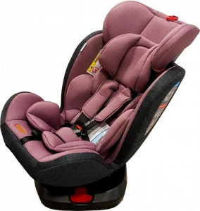 Scaun Auto cu Isofix NOVOKIDS™ Safety Seat 7000, Cu rotire 360 grade, 0-36 kg, Tetiera reglabila pe inaltime, Omologare R-129 i-Size, Transformabil in scoica auto, Centura de siguranta in 5 puncte, Husa detasabila, Pink