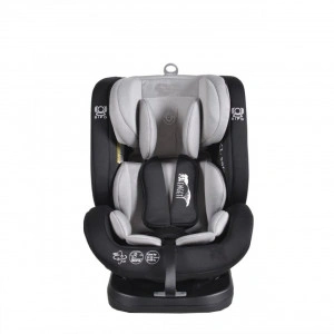 Scaun-Auto-cu-Isofix-NOVOKIDS-Serengenti-Deluxe-Rotire-360-grade-0-36-kg-Tetiera-reglabila-pe-inaltime-Centura-5-puncte-Pernuta-masina-ursulet-Gri